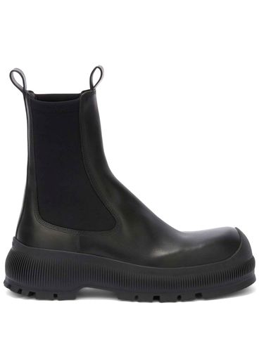 JIL SANDER - Black calfskin ankle boots