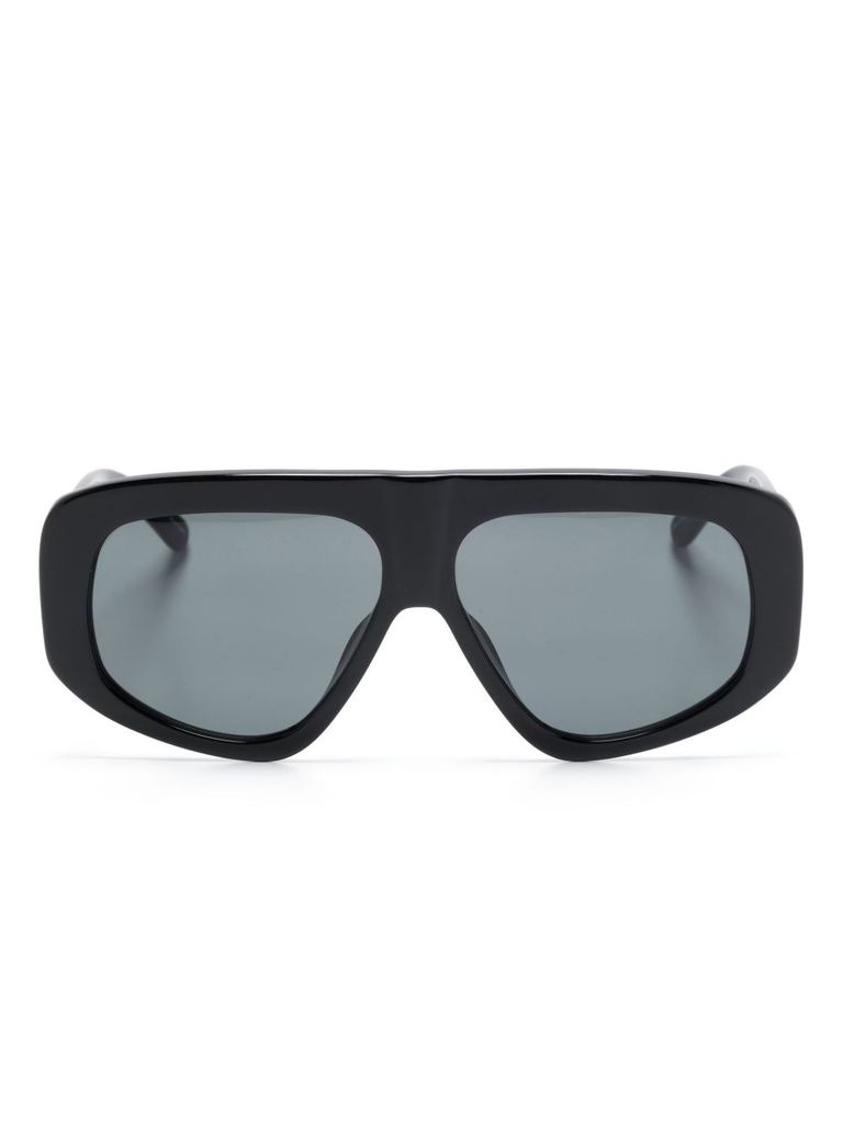 Attico Oversize Rectangular Sunglasses Thick Arms