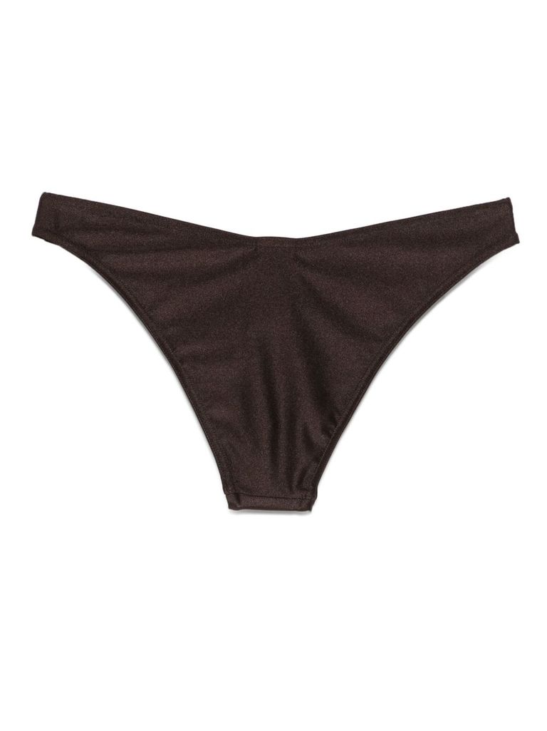 Zimmermann Brown Bikini Bottoms With Gold Detail In Brown