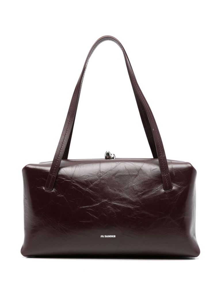 Jil Sander Maroon Goji Small Shoulder Bag