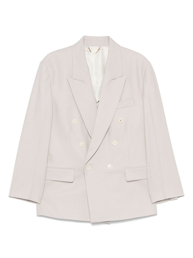 Victoria Beckham Pumice-coloured Double-breasted Jacket