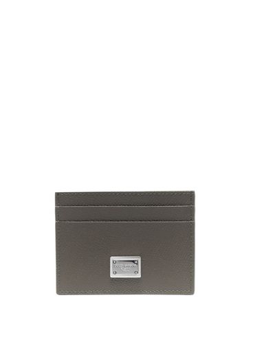 DOLCE & GABBANA - Portacarte in pelle verde oliva