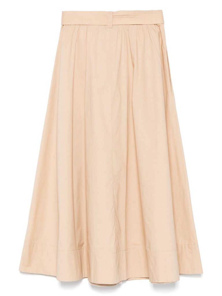 Liu •jo Light Beige Midi Skirt In Neutral