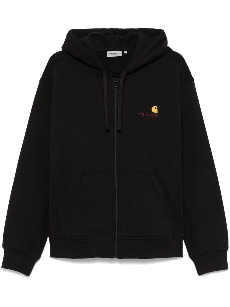 Carhartt Cotton Blend Sweatshirt With Logo In Black
