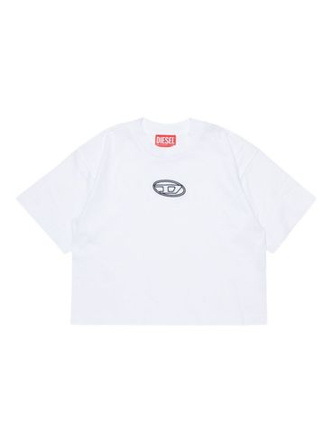 DIESEL - Short-sleeved white cotton T-shirt