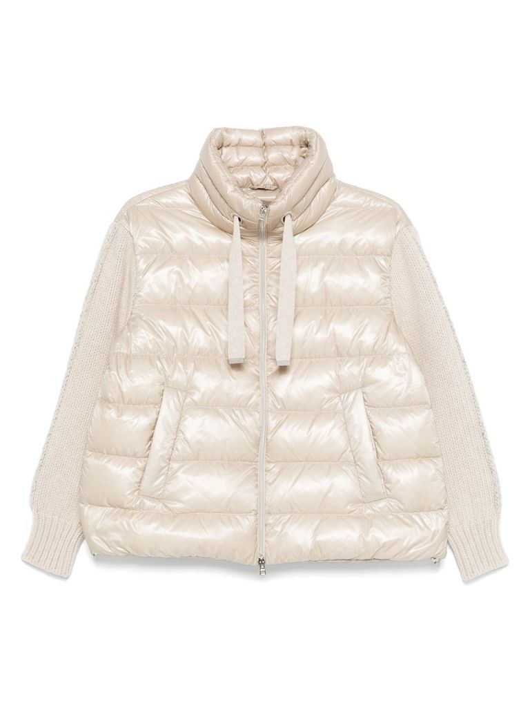 Herno Puffer Jackets Featuring Drawstring Accents In White