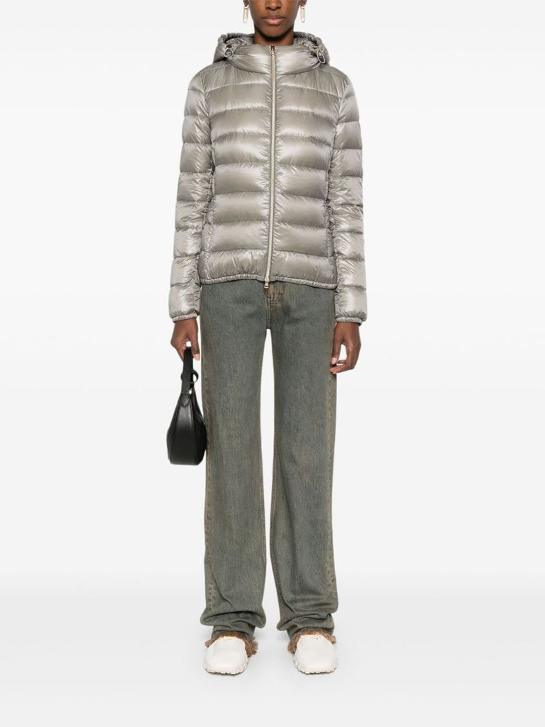 Herno★Giada Pearl Grey Down Jacket Herno Giada Pearl Grey Down Jacket | italist