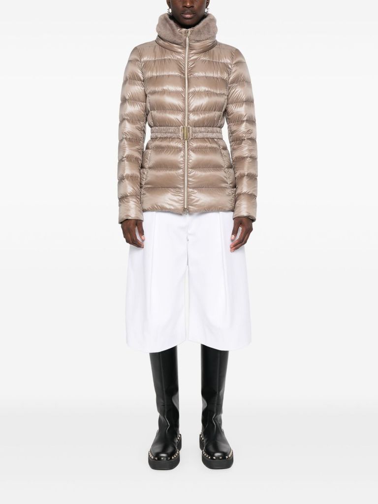 【関税＆送料込み】Herno Beige 'Claudia' Down Jacket With B Herno Beige 'Claudia' Down Jacket With Belt – BALTINI