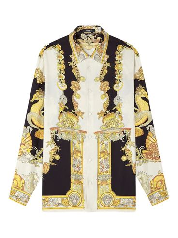VERSACE - Camicia in seta 'Coral Theatre'
