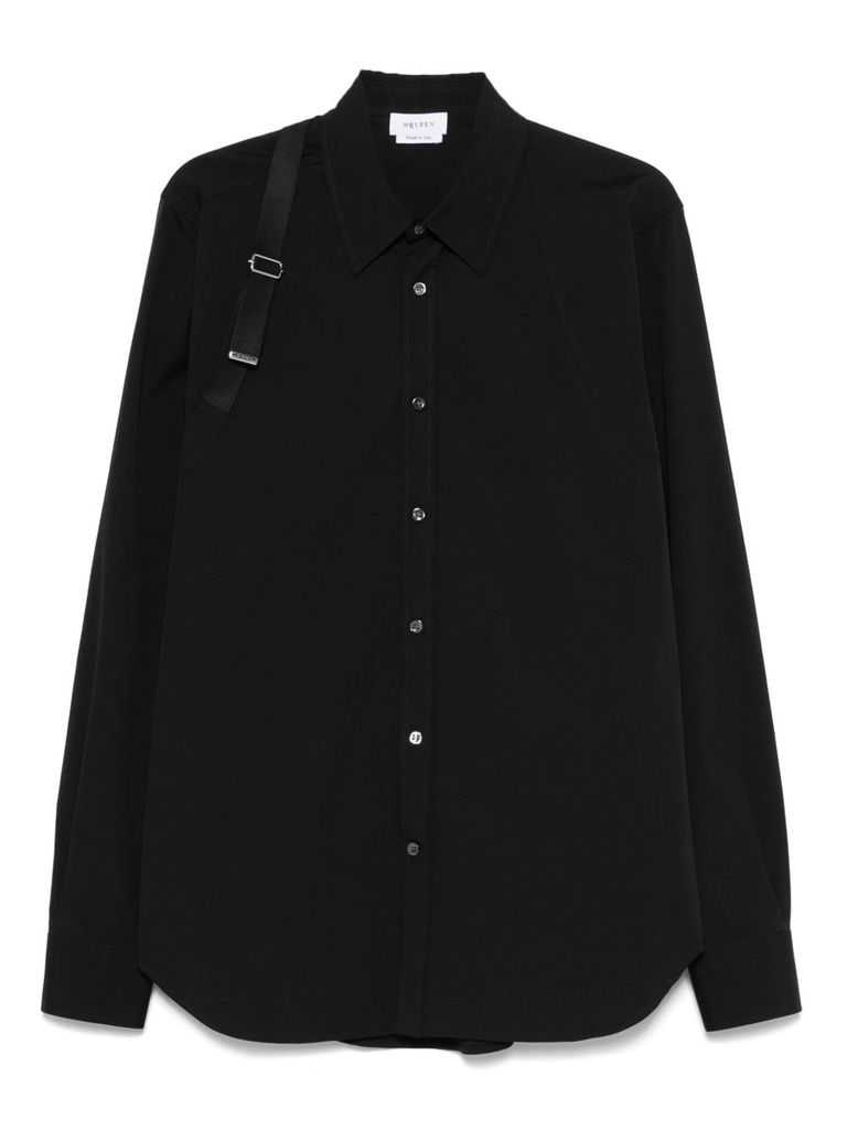 Tシャツ・カットソー alexander mcqueen Black poplin shirt (809346QNAAX 1000) 23736138_53743909_600.jpg
