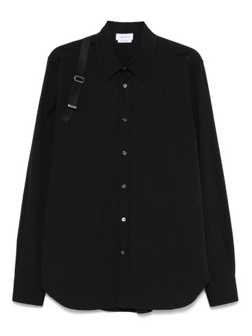 ALEXANDER McQUEEN - Camicia 'Harness' con fibbia a T in nero