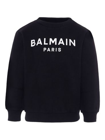 BALMAIN - Black cotton sweatshirt