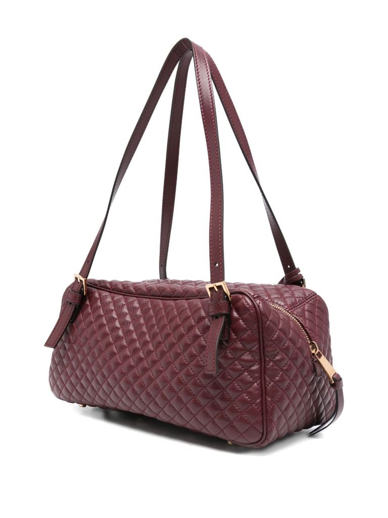 【関税＆送料込み】Versace Bordeaux Quilted Leather Bowling Bordeaux quilted leather bowling crossbody bag