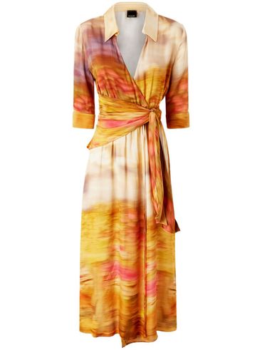 PINKO - 'Rosabella' midi dress in satin with print