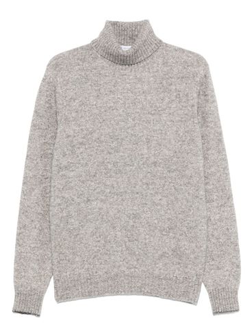 BRUNELLO CUCINELLI - Grey melange turtleneck sweater
