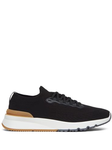 BRUNELLO CUCINELLI - Sneakers in maglia di cotone e vitello semilucido