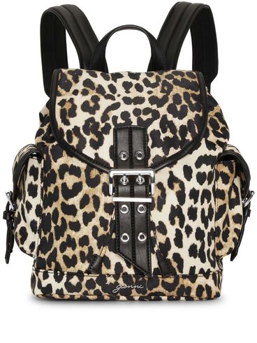 GANNI - Animal-print backpack