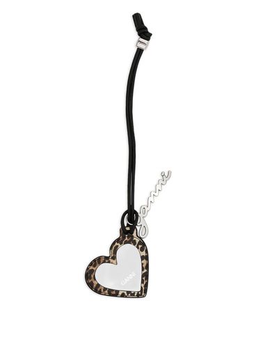 GANNI - Heart-shaped mirror with leopard print