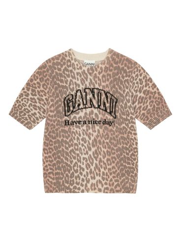 GANNI - Wool-blend T-shirt