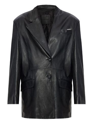 THE ATTICO - Giacca in pelle nera