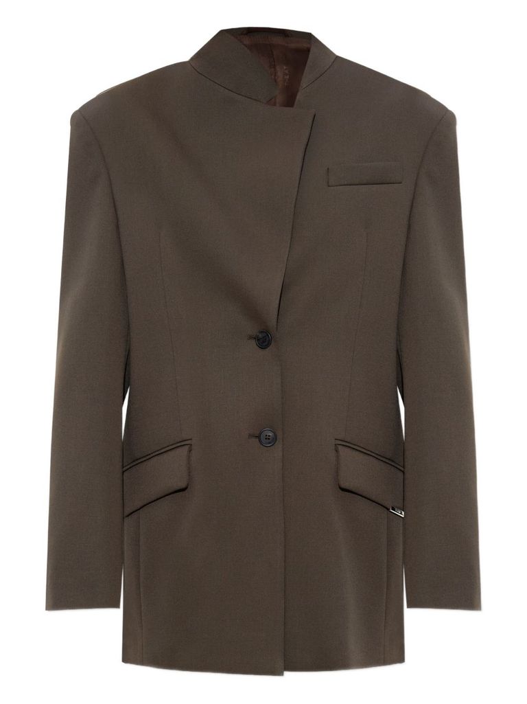 ジャケット ATTICO 248WCG65W055 Jackets Oversized blazer THE ATTICO Glen oversized wool-twill blazer | NET-A-PORTER