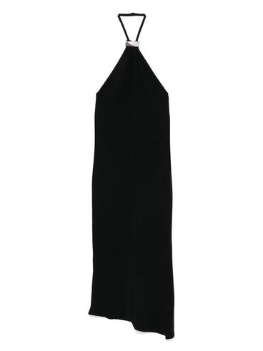 THE ATTICO - Abito midi nero con scollo all'americana