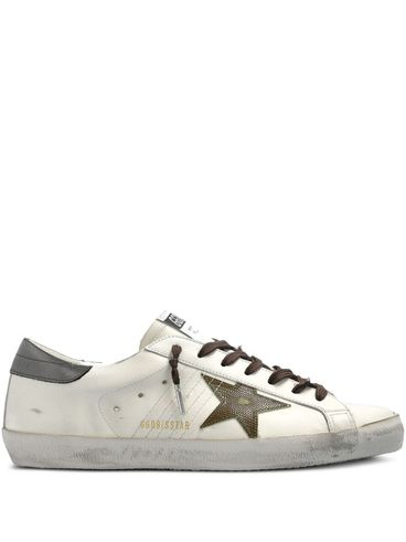 GOLDEN GOOSE - Sneakers 'Super-Star' bianche egrigie