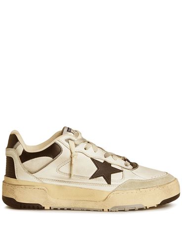 GOLDEN GOOSE - Sneakers 'Forty2' in pelle bianca e marrone
