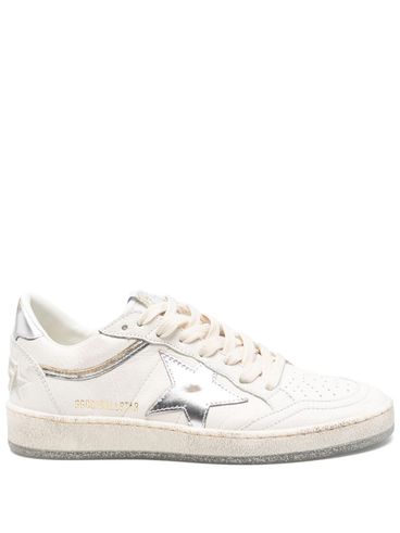 GOLDEN GOOSE - 'Ball Star' sneakers in white and silver
