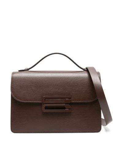 VICTORIA BECKHAM - Borsa a spalla 'Dorian' in pelle marrone