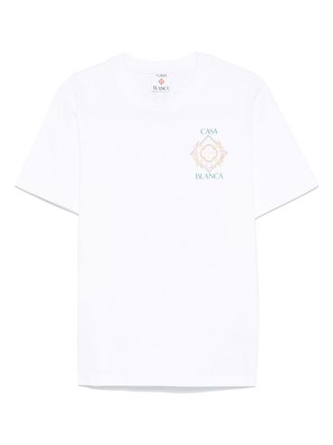 CASABLANCA - T-shirt 'Championship Diamond' in cotone bianco con stampa