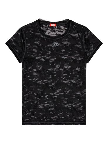 DIESEL - T-shirt 'Kasia' in pizzo nero