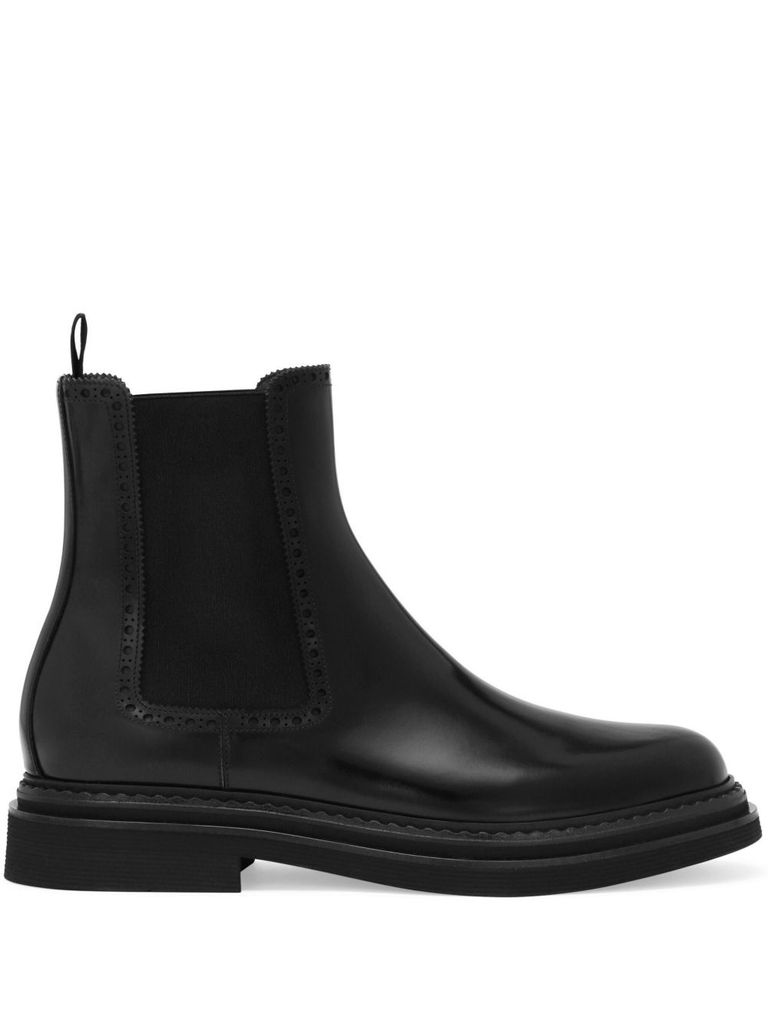Dolce & Gabbana Classic Ankle Boots Made Of Brushed Calfskin In Black