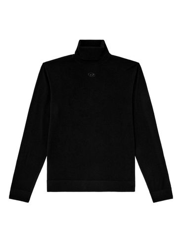 DIESEL - Maglia a collo alto 'K-Varta' nera con logo