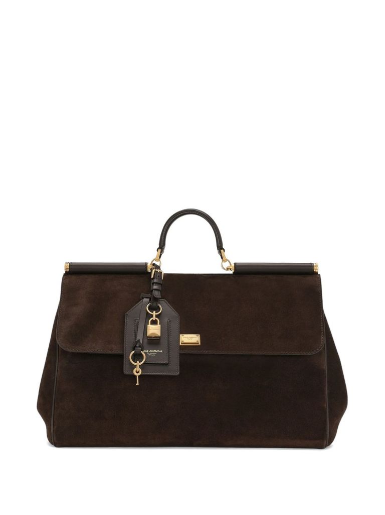 Dolce & Gabbana 'sicily Soft Suede' Tote Bag In Brown