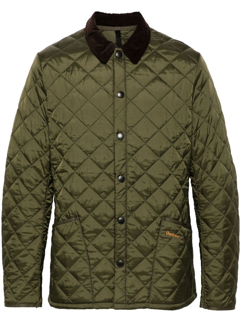 Barbour Heritage Liddesdale Padded Jacket In Green