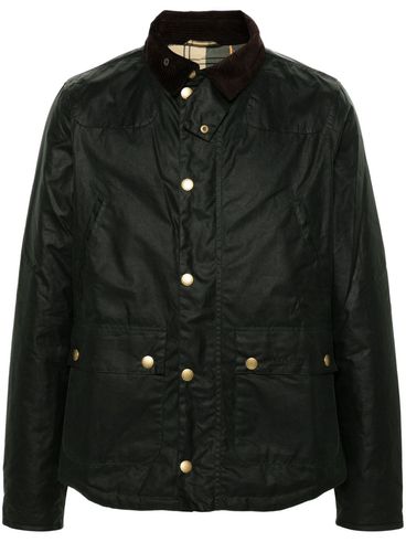 BARBOUR - Giacca 'Reelin' in cotone cerato verde