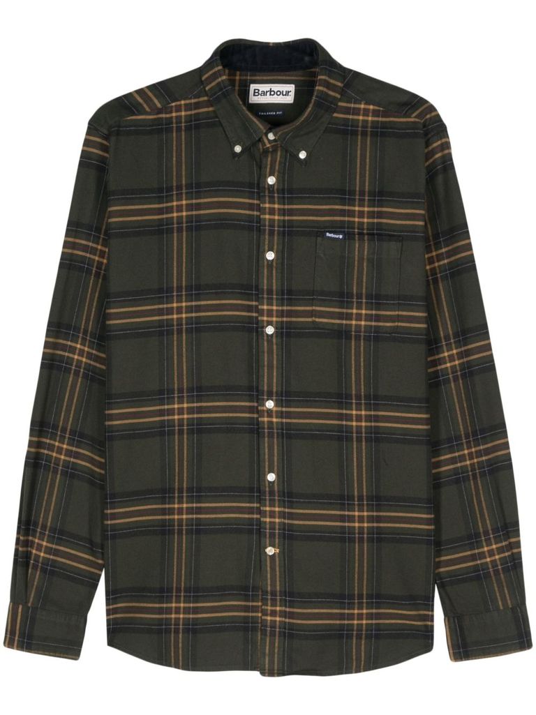 Barbour 'portdown' Shirt With Tartan Pattern In Brown