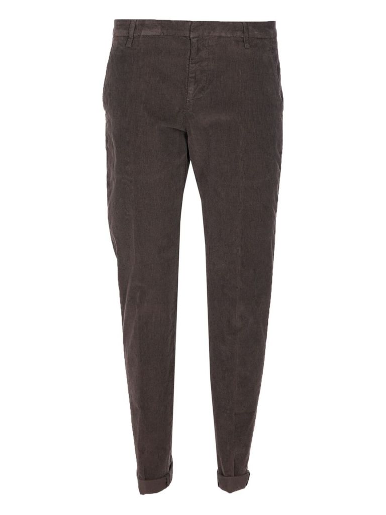 Dondup Brown Corduroy Jeans With Tailored Fit In Brown