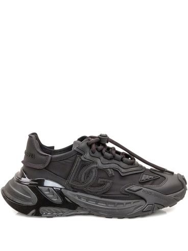 DOLCE & GABBANA - Black low-top sneakers with logo
