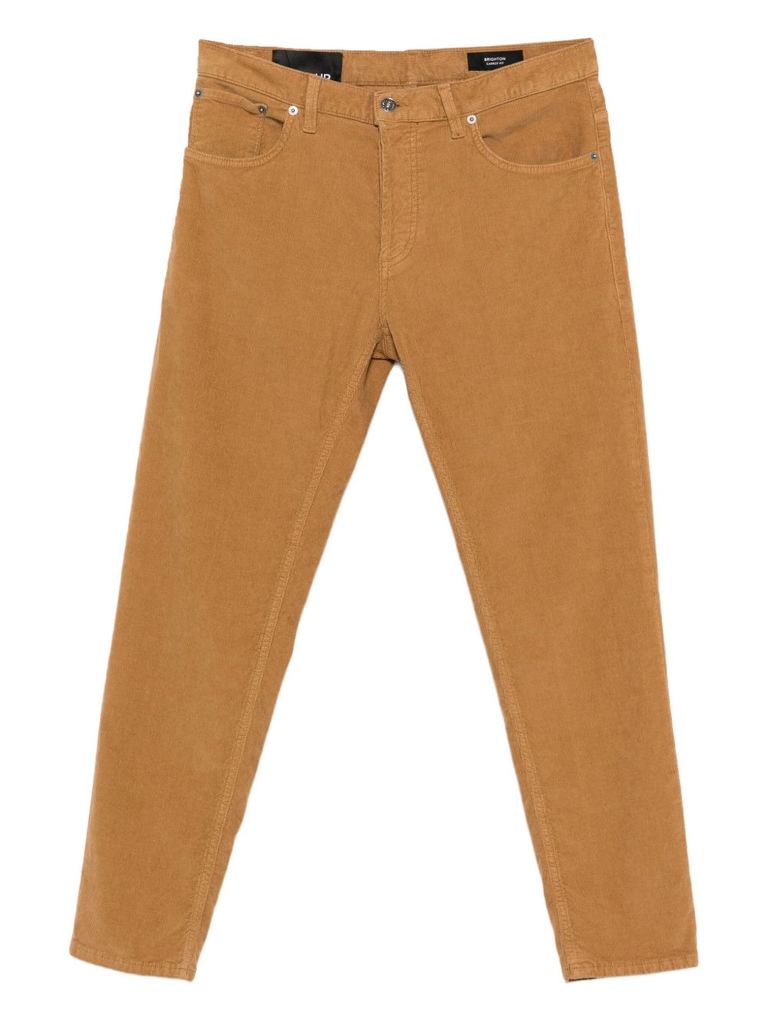 Dondup Straight Fit Corduroy Trousers In Brown