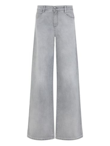 ERMANNO SCERVINO - Jeans in cotone grigio con ricamo