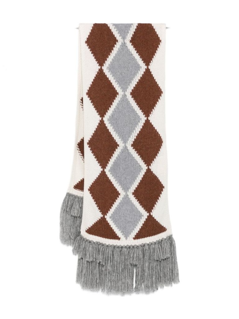 Ermanno Scervino Sciarpa In Cashmere Con Frange In Multi