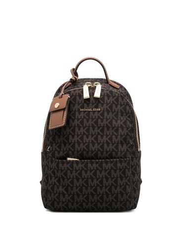 MICHAEL KORS - Brown backpack with monogram