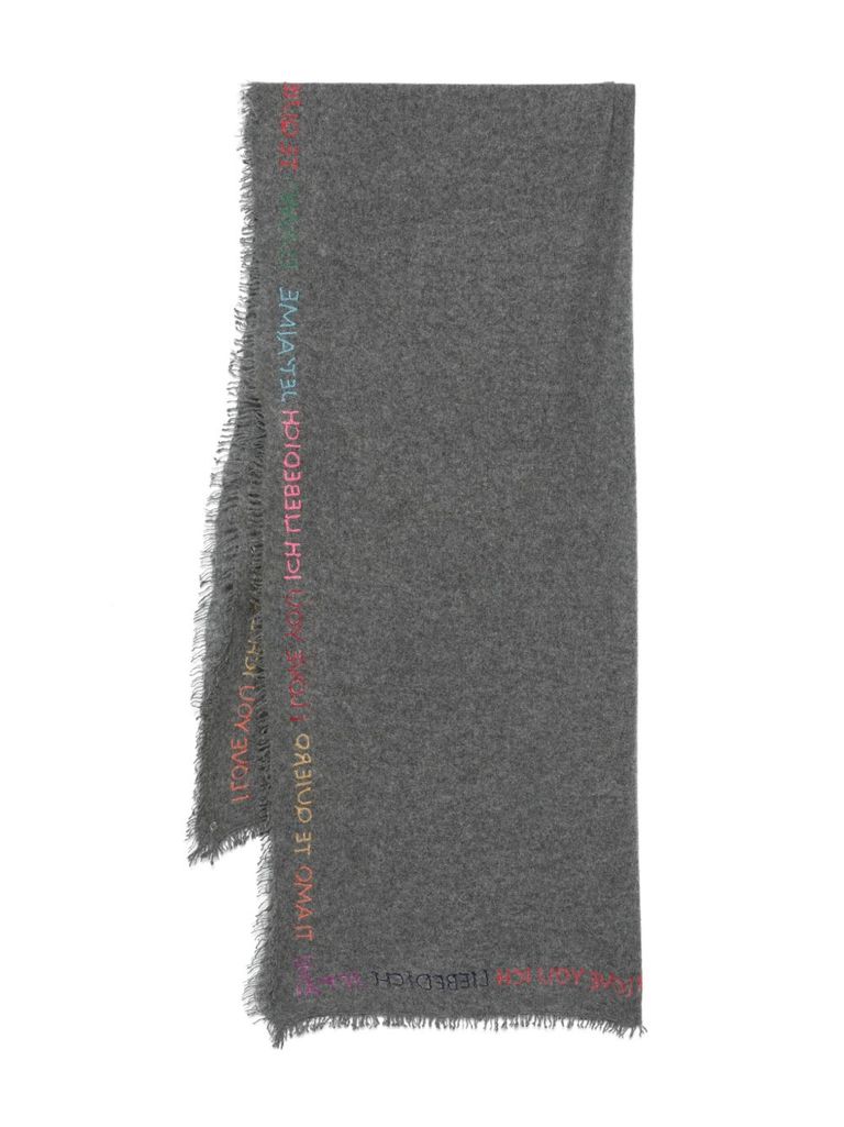 スカーフ Faliero Sarti Adriel Cashmere Scarf With Frayed Edges Adriel | Pure cashmere scarf