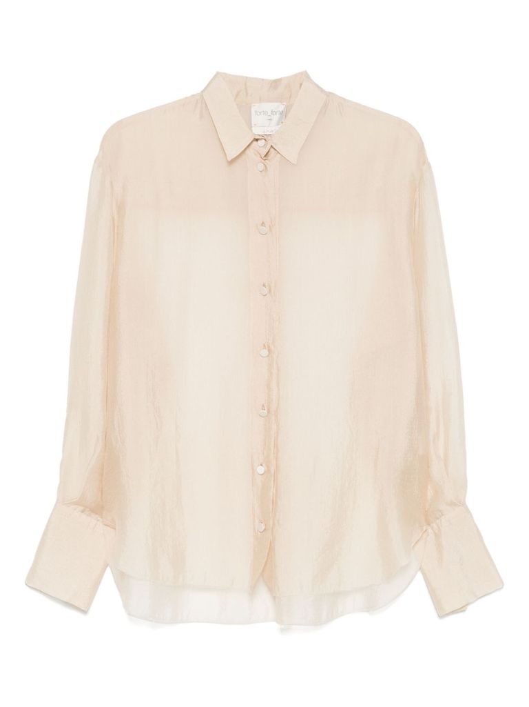 Forte Forte Organza Button-front Shirt In Neutral