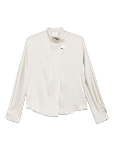 FORTE FORTE - Blusa 'My Shirt' in seta grigio chiaro