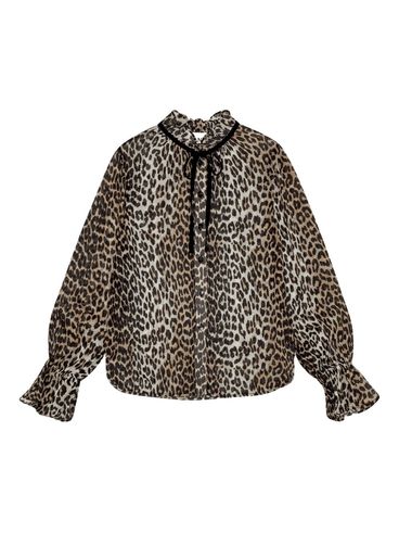 GANNI - Leopard print blouse