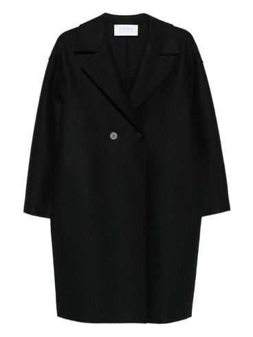 HARRIS WHARF LONDON - Cappotto doppiopetto in lana nera