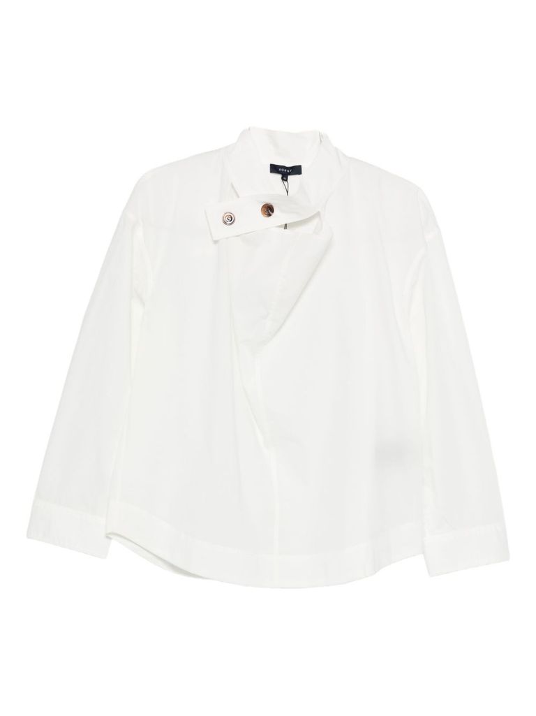 Soeur Womens Blanc Casse Felicite Tie-belt Cotton Blouse In White